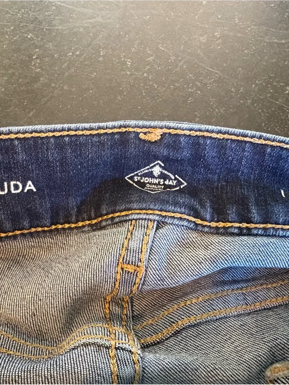 Plus size denim stretch denim shorts size 18 knee length Bermuda